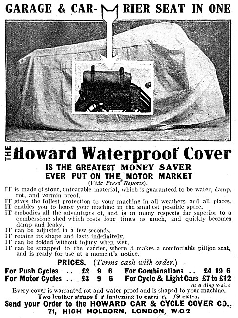Howard Waterproof Cover - Garage & Carrier Seat In One           
