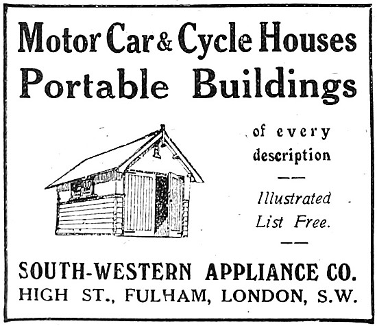 Motor Cycle Houses - Motor Cycle Garages 1920                    