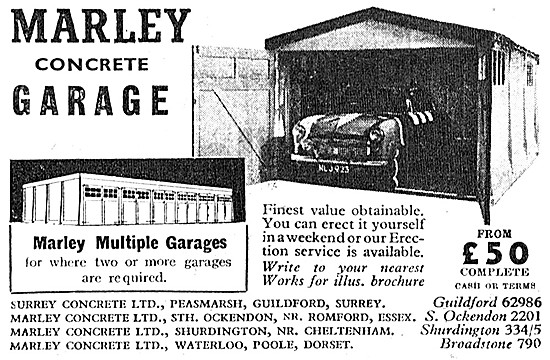 Marley Concrete Garages 1955 Models                              