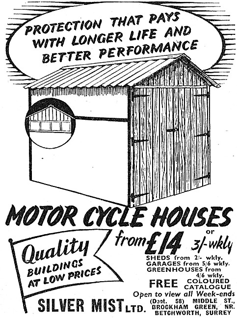 1957 Silver Mist Motor Cycle Houses                              