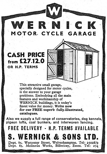 Wernick Motor Cycle Garage                                       