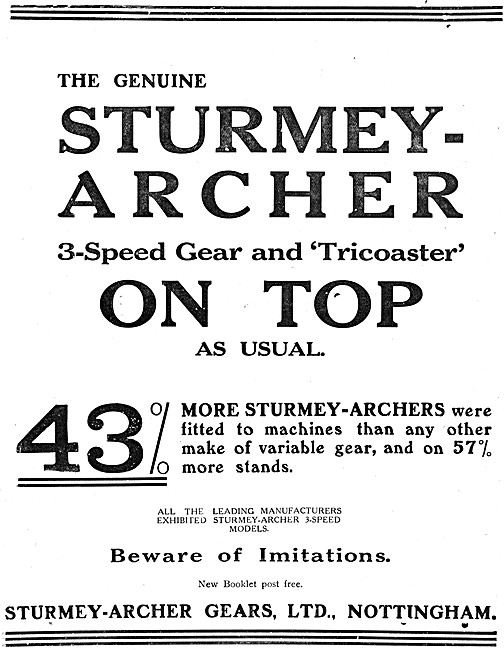 Sturmey-Archer Gears - Sturmey-Archer Hubs                       