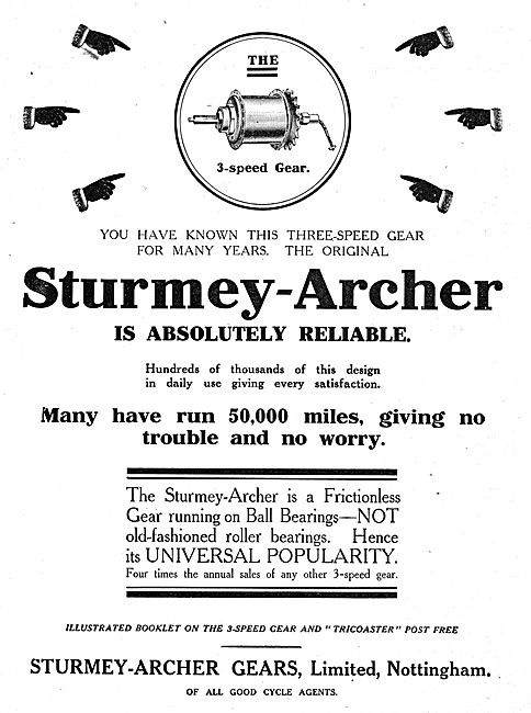 Sturmey-Archer 3 Speed Bicycle Gears - Sturmey-Archer Gearboxes  