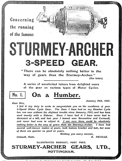 Sturmey-Archer Gears - Sturmey-Archer Gearboxes                  