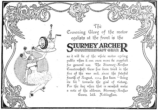 Sturmey-Archer Countershaft Gear 1916                            