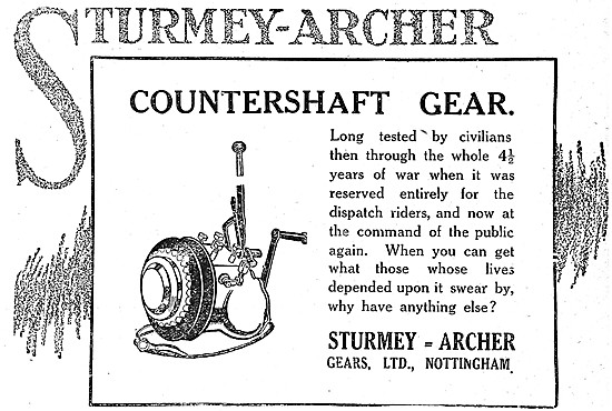 Sturmey-Archer Countershaft Gears - Sturmey-Archer Gearboxes     