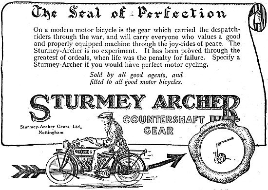Sturmey-Archer Motor Cycle Gears - Sturmey-Archer Gearboxes      