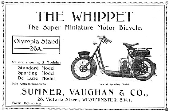 1920 Whippet Standard Miniature Motor Bicycle                    