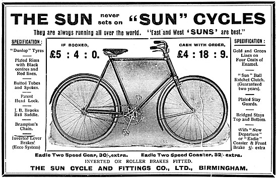 1906 Sun Bicycles - Sun Cycles                                   