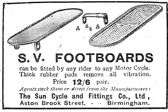 Sun Motor CycleS.V. Footboards                                   