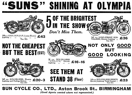 148 cc Sun-Villiers Sports 1931 Advert                           