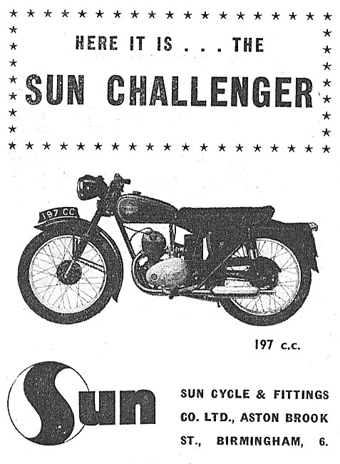 1955 Sun Challenger 197cc Motorcycle                             