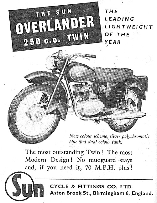 1957 Sun Overlander 250 cc Twin                                  