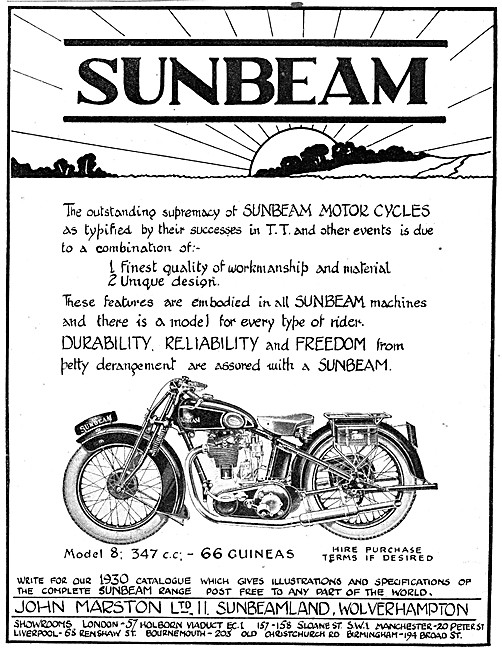 1930 Sunbeam Model 8 347 cc                                      
