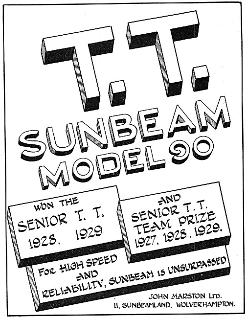 1931 Sunbeam Model 90 Motor Cycle                                