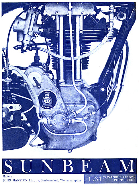 1934 Sunbeam Motor Cycle Engines                                 