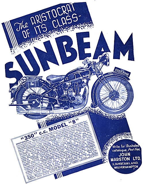 1934 Sunbeam Model 8 350 cc                                      
