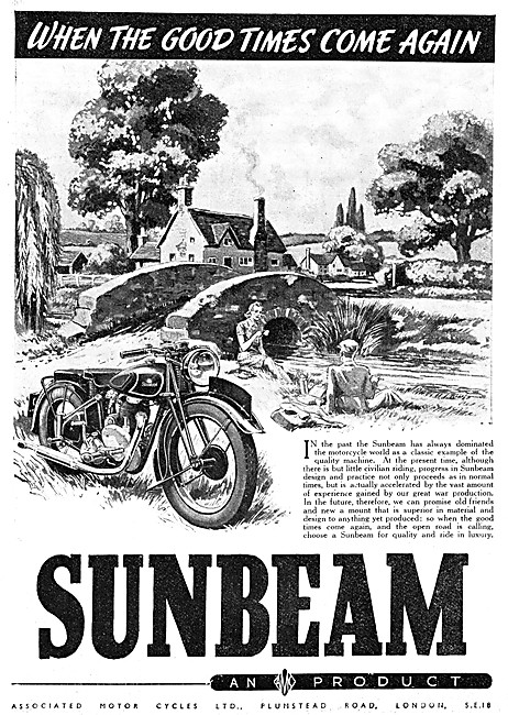 Sunbeam Motor Cycles 1940 Advert                                 
