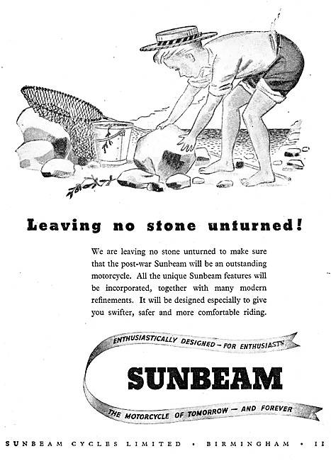 1944 Sunbeam Motor Cycle Advert                                  