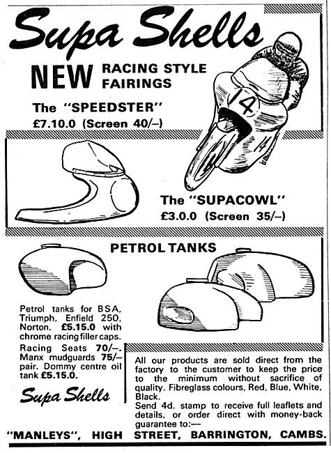 Butler Supa Shells Racing Fairings & Petrol Tanks                