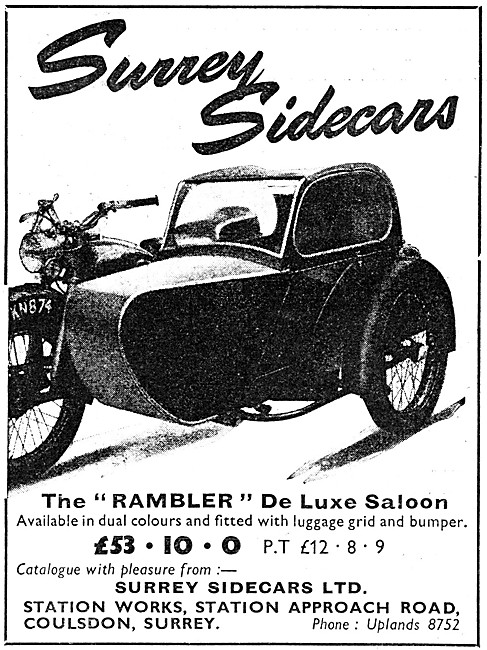 Surrey Rambler De Luxe Sidecar                                   