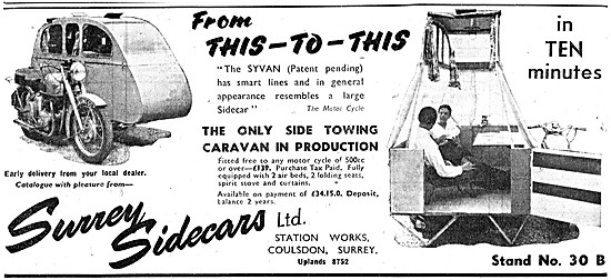 1956 Surrey Syvan Caravan Sidecar                                