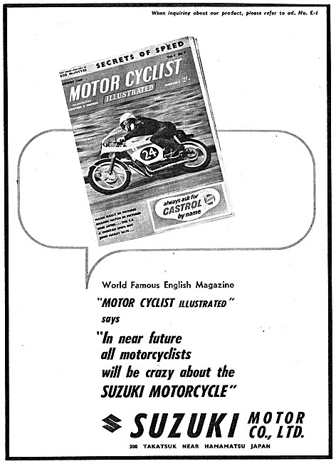 1960 Suzuki Motorcycles                                          