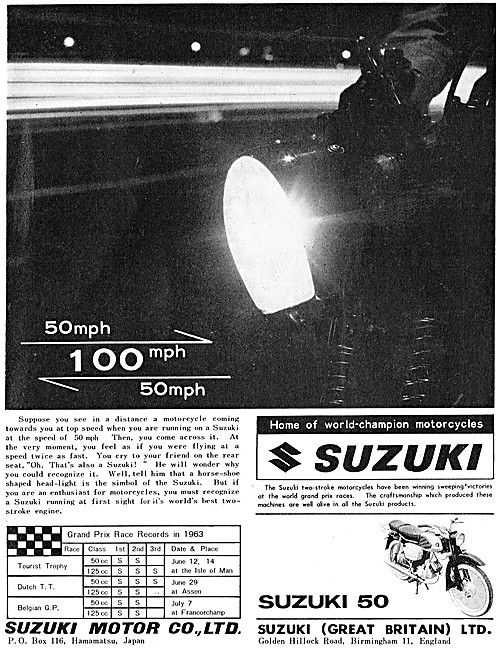 1963 Suzuki 50 cc Motorcycle                                     