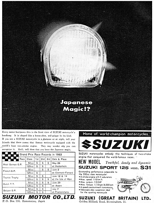 1963 Suzuki Sport 125 - Suzuki S31                               