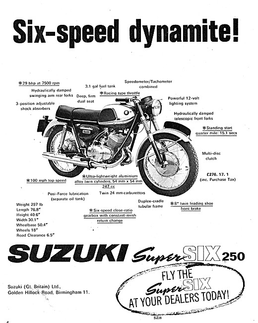 Suzuki Super Six 250cc                                           