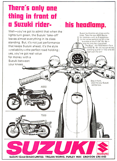 1970 Suzuki AS50 Sports - Suzuki T500                            
