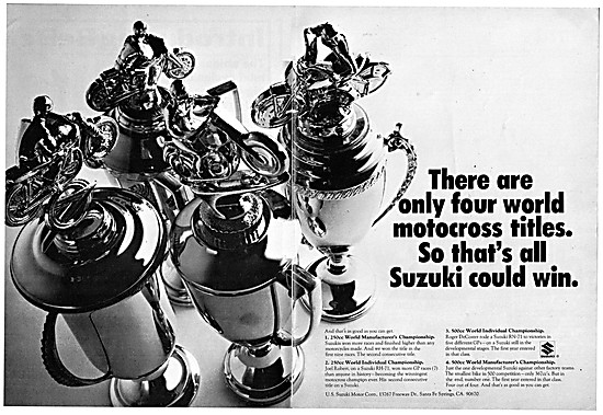 1971 Suzuki US Market Motor Cycles                               