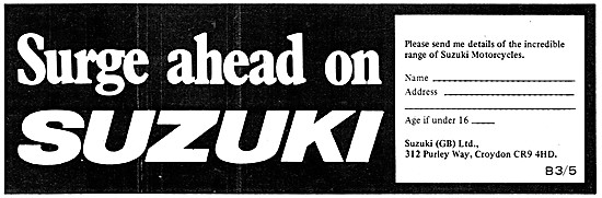 Suzuki Motorcycles Advert                                        