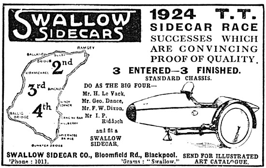 1925 Swallow Sidecars                                            
