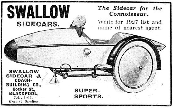 1927 Swallow Super Sports Sidecar                                