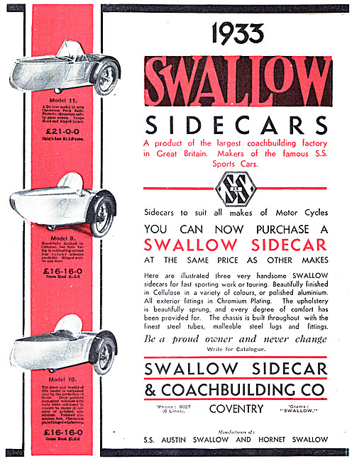 Swallow Model 11 Sidecar                                         