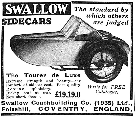 The 1936 Swallow Tourer De Luxe Sidecar                          