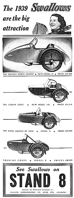 Swallow Sidecars 1938 - Swallow Godiva Coupe Sidecar             