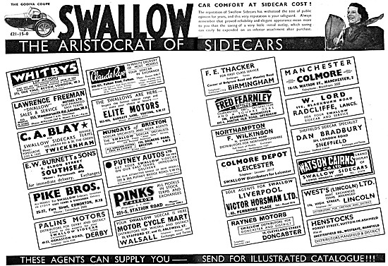 Swallow Godiva Coupe Sidecar 1939                                