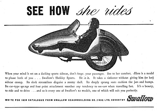 1939 Swallow Shelsley Sports Sidecar                             