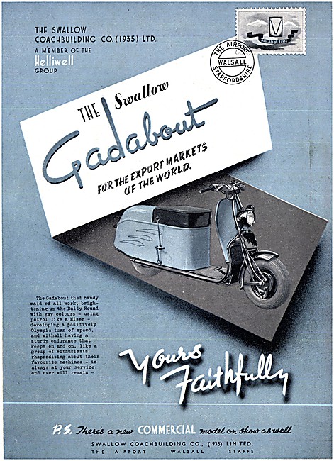 1948 Swallow Gadabout Motor Scooter                              