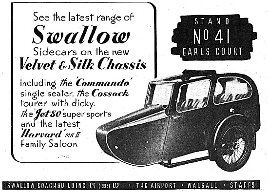 1949 Swallow Harvard MK II Sidecar                               