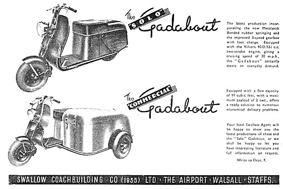 1950 Swallow Gadabout Motor Scooter - Swallow Commercial Gadabout