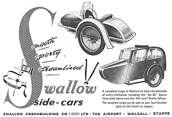 1950 Swallow Jet 80 Sports Sidecar - Swallow Harvard Sidecar     