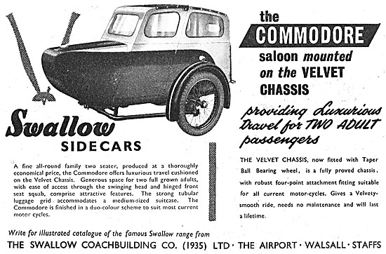 1953 Swallow Commodore Sidecar                                   