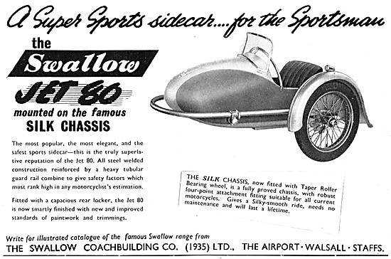 1954 Swallow Jet 80 Sidecar                                      