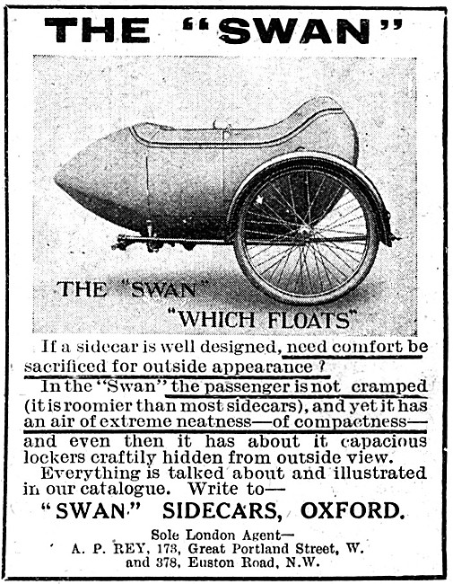 Swan Sidecars 1914 Range                                         