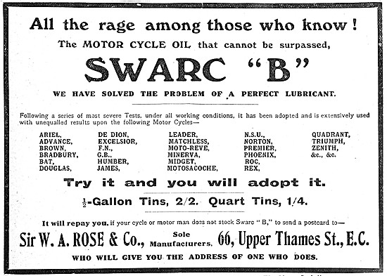 Swarc Oil - SWARC B Lubricants                                   