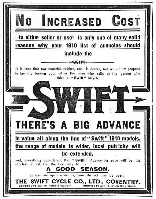 1909 Swift Bicycles & Motor Cycles                               