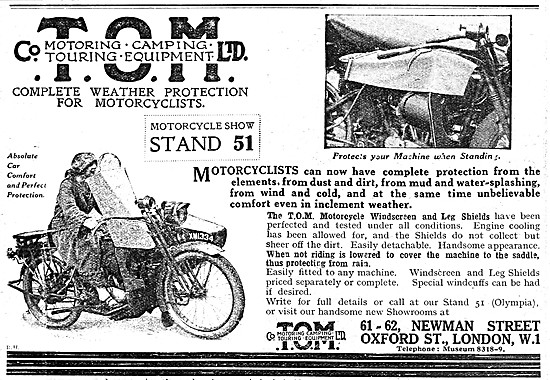 T.O.M. Motorcycle Camping & Touring Equipment                    